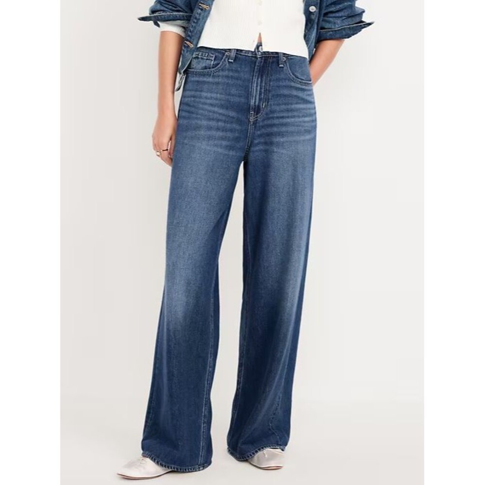 Old Navy Women's Classic Blue Wide Leg Jeans